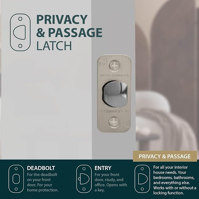 Privacy Round Latch Satin Nickel - Image 5