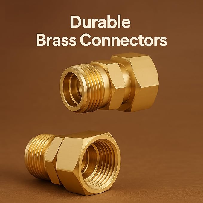 Upgraded No-Leak Easy-Rotate 3/4 GHT Garden Hose Swivel Connector | Brass Hose - Image 5