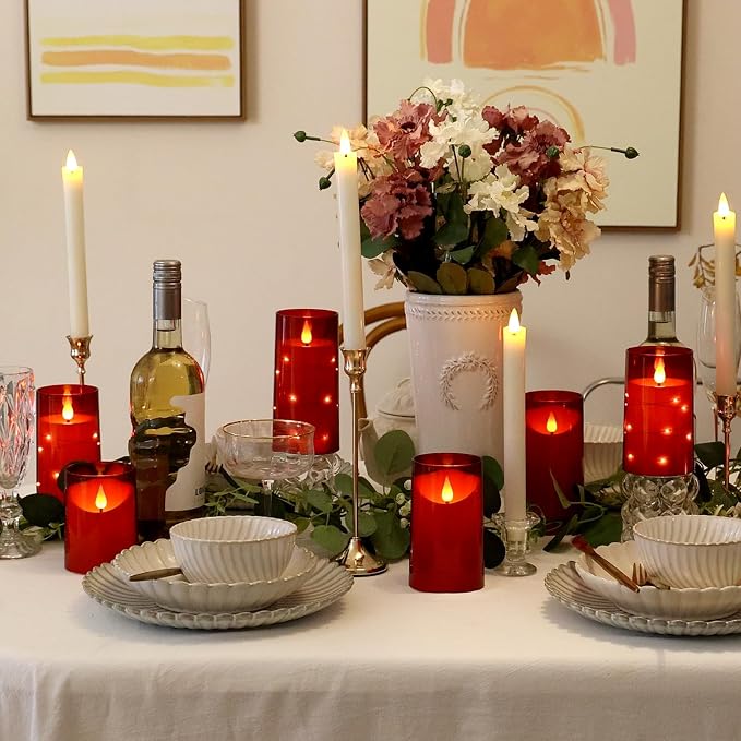 NURADA Flameless Candles with Remote Timer: 3D Wick Battery Operated Led Pillar - Image 3