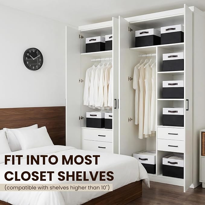 Large Storage Bins for Shelves 4 Pack, Closet Storage Baskets for Clothes - Image 3