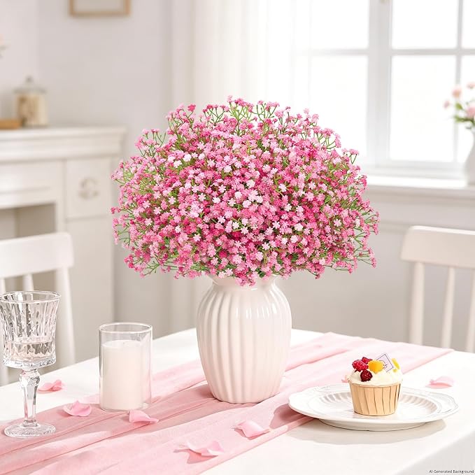 21Pcs Babys Breath Artificial Flowers, Baby Breath Flowers Artificial Bulk | - Image 4