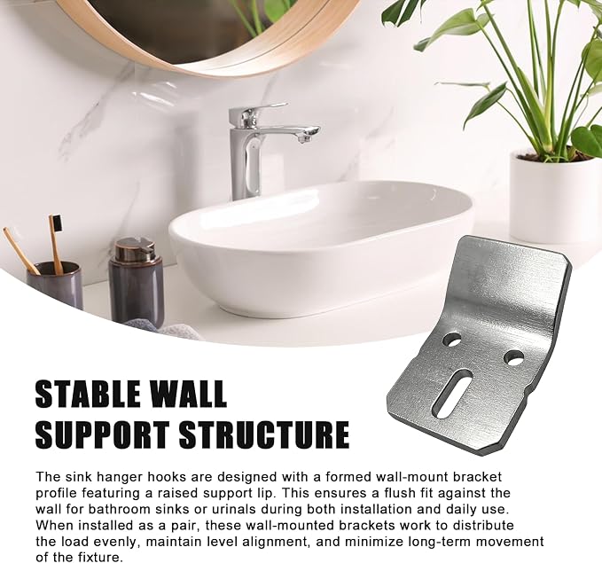 4 Pack 1224196 Wall Mount Sink Hanger Kit - Image 4