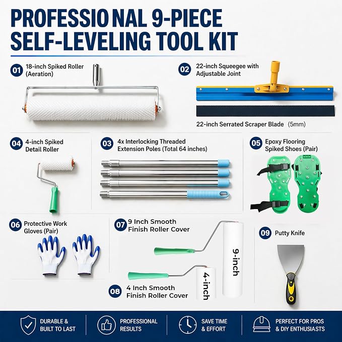 Complete Self-Leveling Concrete Tool Kit - Image 9