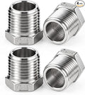1/2" Mnpt to 3/8" Fnpt Male to Female 4 Pcs Hex Bushing Nipple Reducer by Otoolling