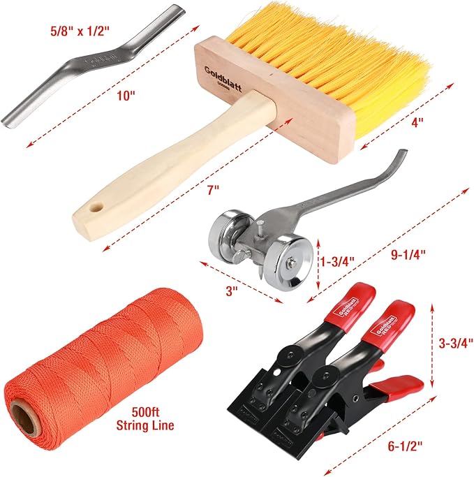 Goldblatt 12PCS Masonry Tool Set, Brick Laying Tools - Image 3