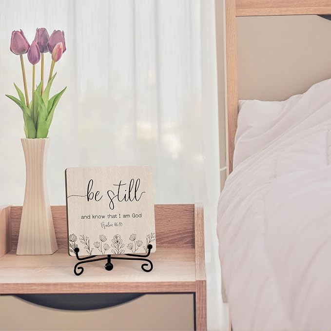 Home Decor, Farmhouse Be Still And Know That I Am God Shelf Decor - Image 3