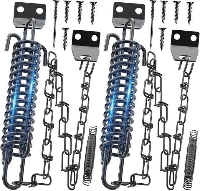 Screen Door Chain for Door Spring 2 Pack Storm Door Closer for Wind Safety | - Image 8