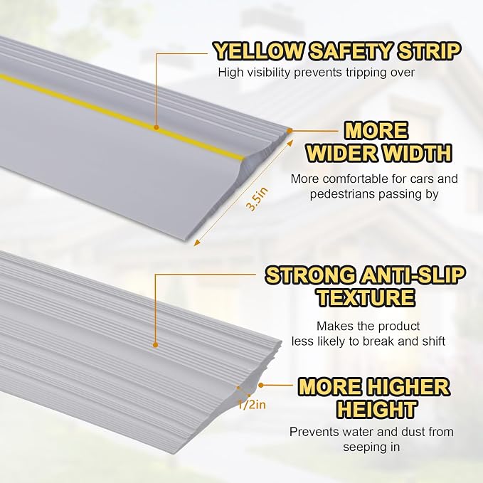 DGSL 16FT Garage Door Threshold Seal Strip, Waterproof Rubber | Universal - Image 3