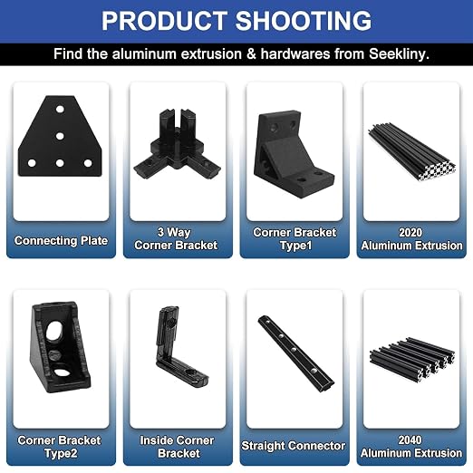 12pcs 2040 Joint Plate Connector Corner L Bracket 12-Hole Silver | 2040 V Slot - Image 5