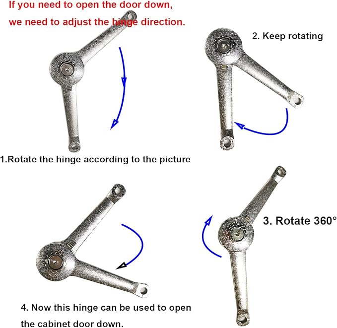Qrity 2 PCS Adjustable Lift Up Stay Support Hinge - Image 5
