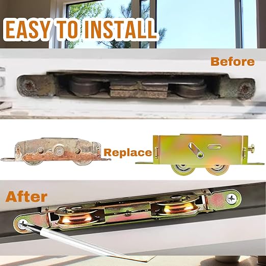 2 Pack Sliding Patio Door Tandem Roller Assembly Replacement - Image 3