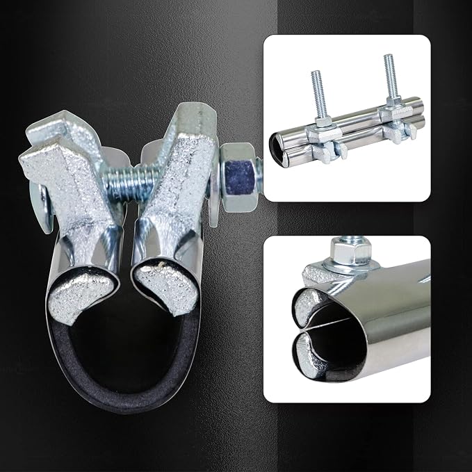 HIGHCRAFT 60075TTSD-5 Pipe Repair Clamp 3/4'', Double Bolt, 6” Long, Stainless - Image 2