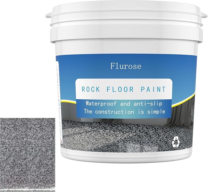 Epoxy Colored Sand Floor Paint, High-Gloss Self-Leveling 35oz, ashy | by Unknown