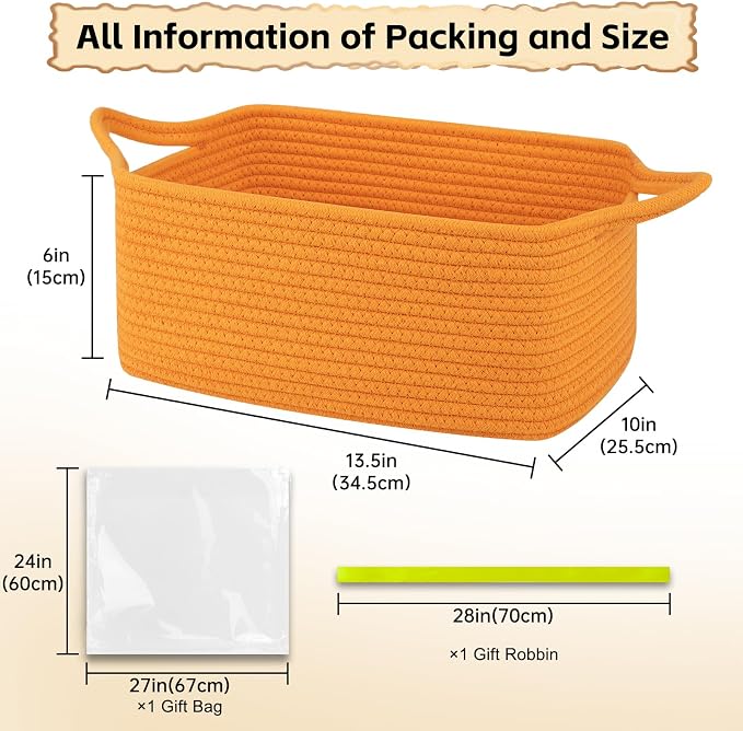 OIAHOMY Woven Basket, Gift Basket Empty - Image 2