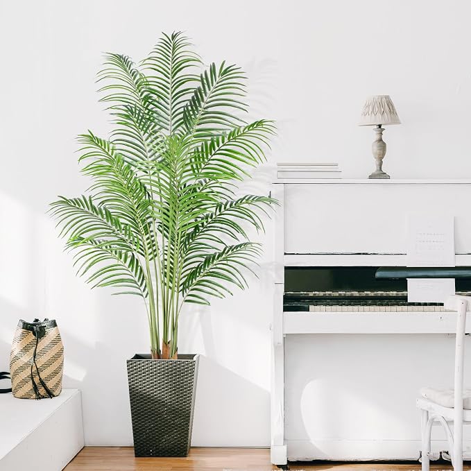 Artificial Palm Tree 6ft Tall Fake Palm Tree Indoor Decor - Image 9