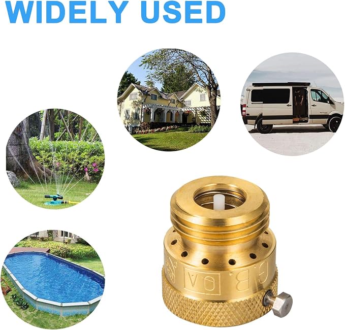 American Valve 3/4" Inch 3 Pack Solid Brass Hose Connection Vacuum Breaker - Image 5