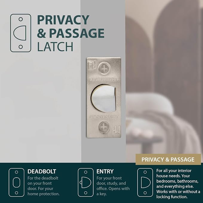 Privacy Square Latch Satin Nickel - Image 7