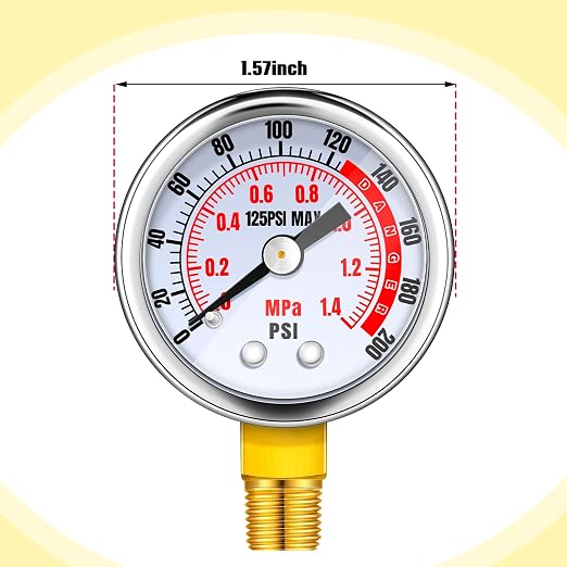Therwen 4 Pcs Air Compressor Parts Replacement and Air Gauge Set, 1/4" Npt - Image 3