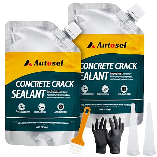 Concrete Crack Filler, Cement Crack Filler, Self Leveling Concrete Crack Repair by AutoselHomeSolutions