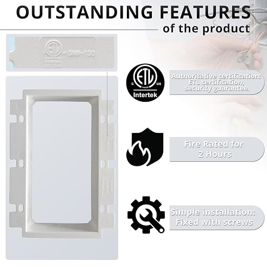 3-Gang Nonmetallic Outlet Box Extender, ETL Listed, 1 Pack | ETL Listed - Image 3