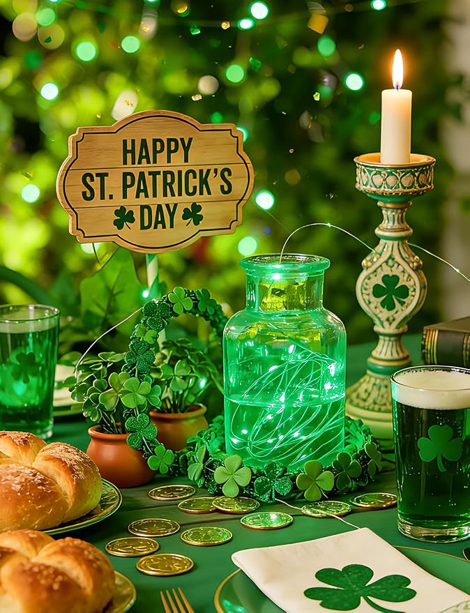 Brightown 12 Pack St. Patrick's Day LED Fairy Lights Battery Operated String - Image 5