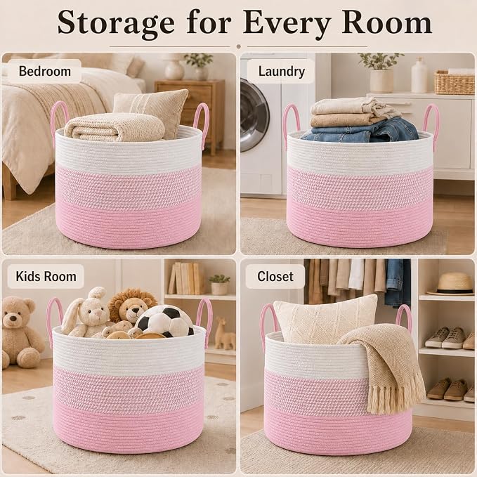 JMvicyroam 65L Extra Large Blanket Basket - Image 5