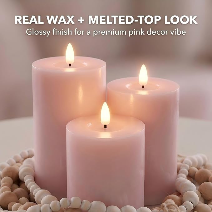 ANGELLOONG Pink Flameless Candles - Image 2