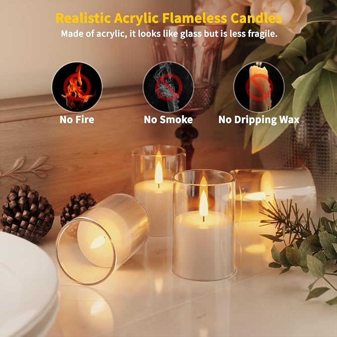VIODAIM 12Pack Flickering Flameless LED Candles - Image 2