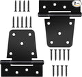 3.5 Inch Heavy Duty Gate Hinges, 2 Pack Black Iron Door Hinges | Solid Iron by HTHOOOOOME