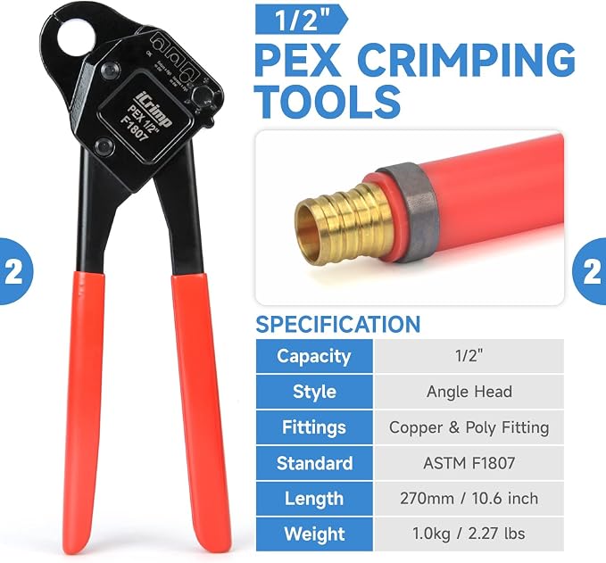 iCrimp IWS-1807CN PEX Crimping Tool Kit - Image 3