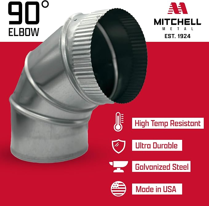 6" Adjustable Duct Elbow 90 Degree HVAC - Image 2