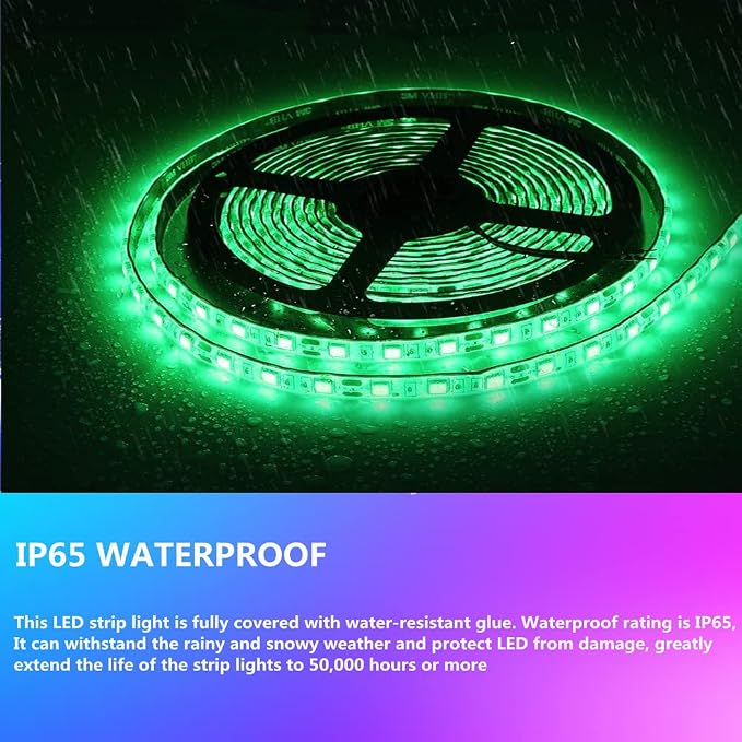 LED Boat Strip Lights, 32.8FT Green Marine Pontoon Led Lights, Waterproof | - Image 6