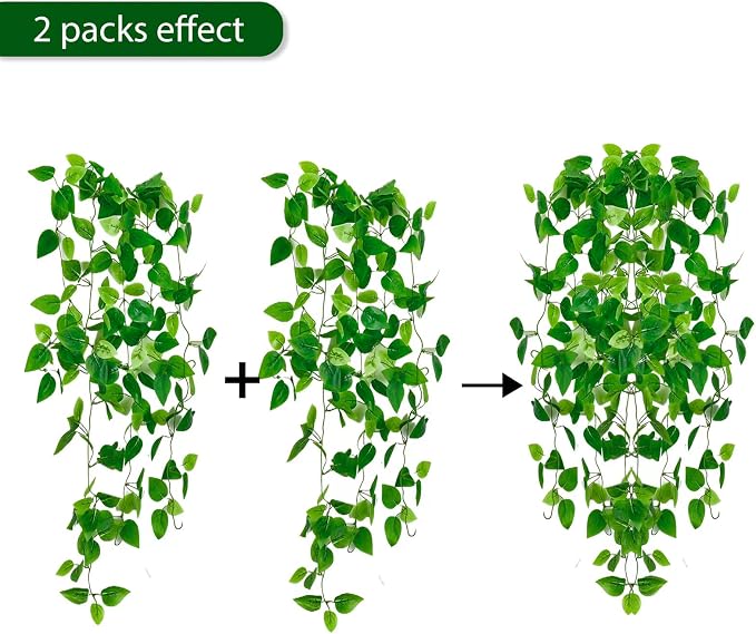 Freyalife Fake Hanging Plants for Room Decor, Artificial Ivy vines Greenery - Image 3