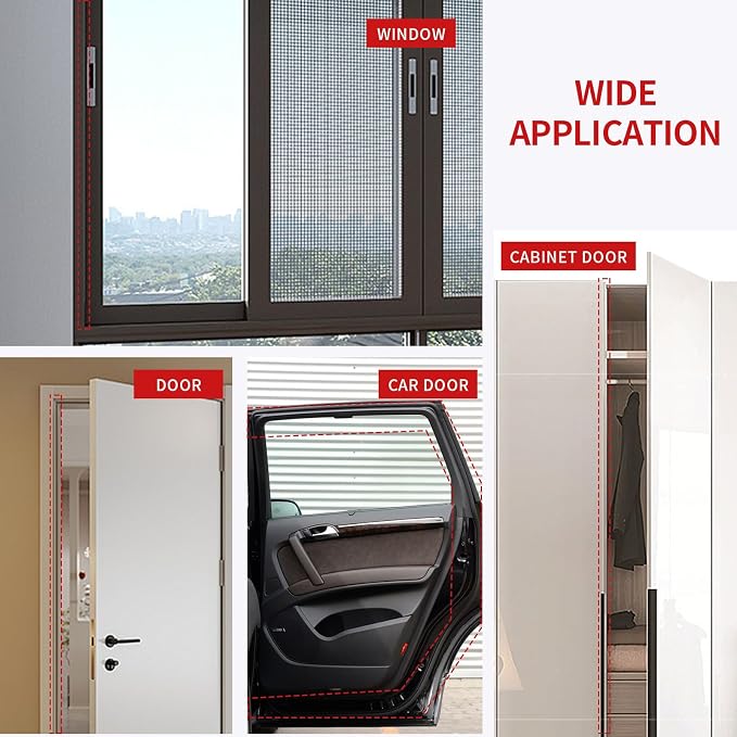 100 Feet Kerf Door Weather Stripping Door Seal, Long Reach V-Shaped Door Seal - Image 7