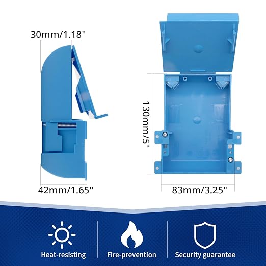 Blue Old Work Single Gang Electrical Box | Ceiling Fan Electrical Box， - Image 2