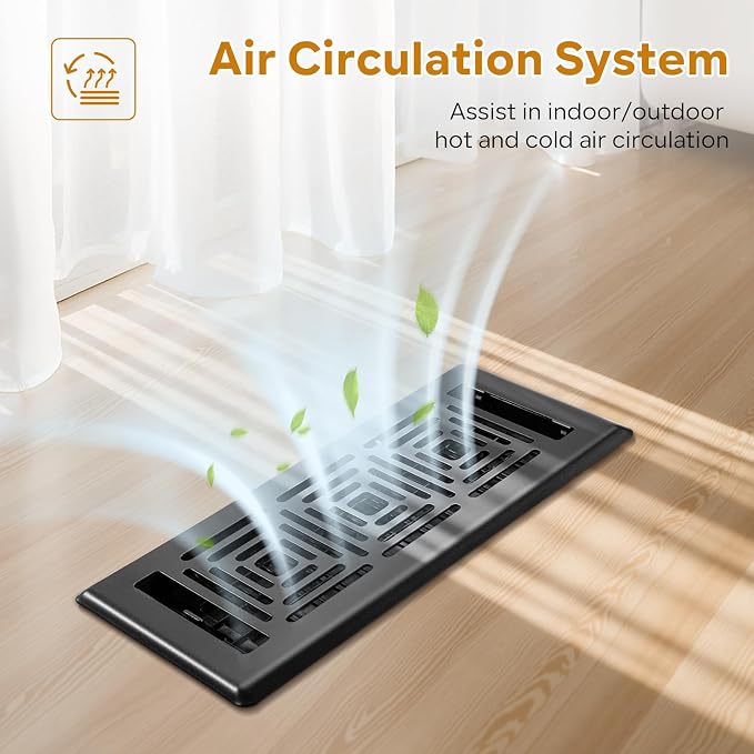 14x6 Vent Cover, Heavy Duty Steel Walkable Floor Vents, Adjustable Decorative - Image 4