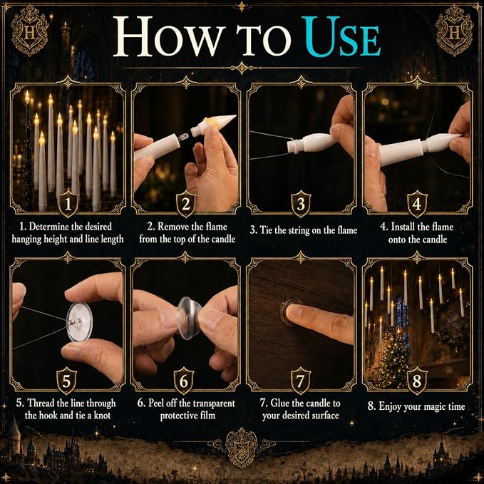 Enido 24 Pc Flickering Flameless Taper - Image 9
