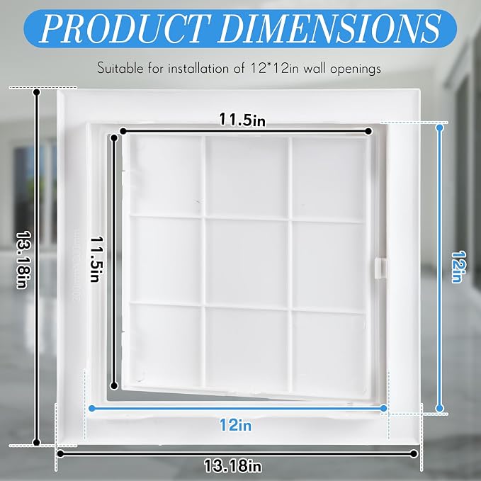 Menkxi 2 Pack 12 x 12 Plastic Plumbing Access Panel - Image 2