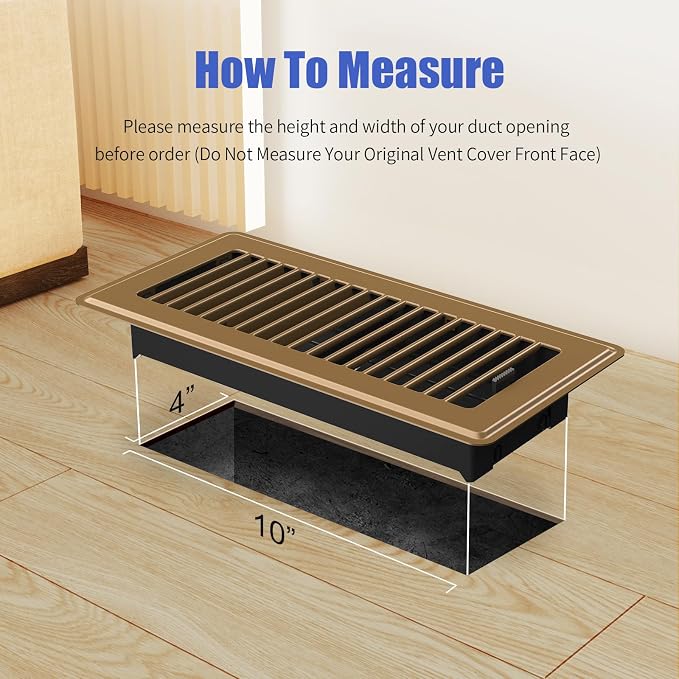 4x10 Floor Register Vent Covers, 10 Pack Brown Vent Covers - Image 2