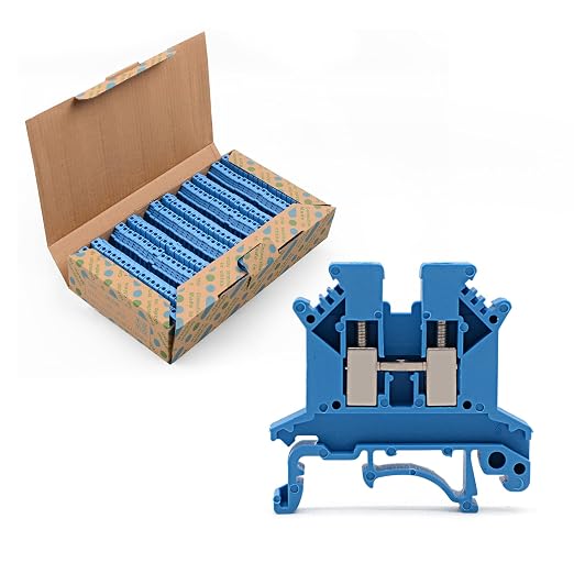 Blue UK-2.5B Rail Type Terminal Block Voltage and Current Safety Blocks | by GUETNEU