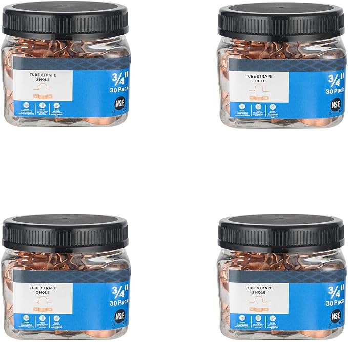120 Pack Niikappu Copper Pipe Strap Clamp Hanger by Unknown