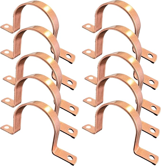 EZ-FLUID Plumbing 1-1/4" Copper Pipe Strap Clamp by EZ-FLUIDPlumbingProducts