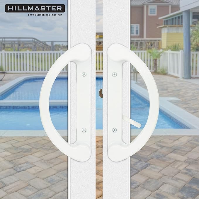 HILLMASTER Patio Sliding Glass Door Handle Replacement Set Mortise Style - Image 5