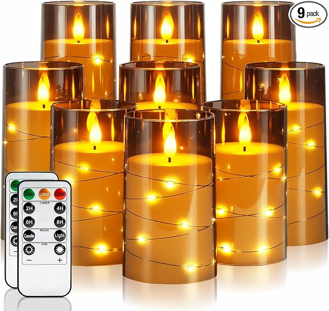 Homemory 9 Pcs Flameless Candles by Homemory