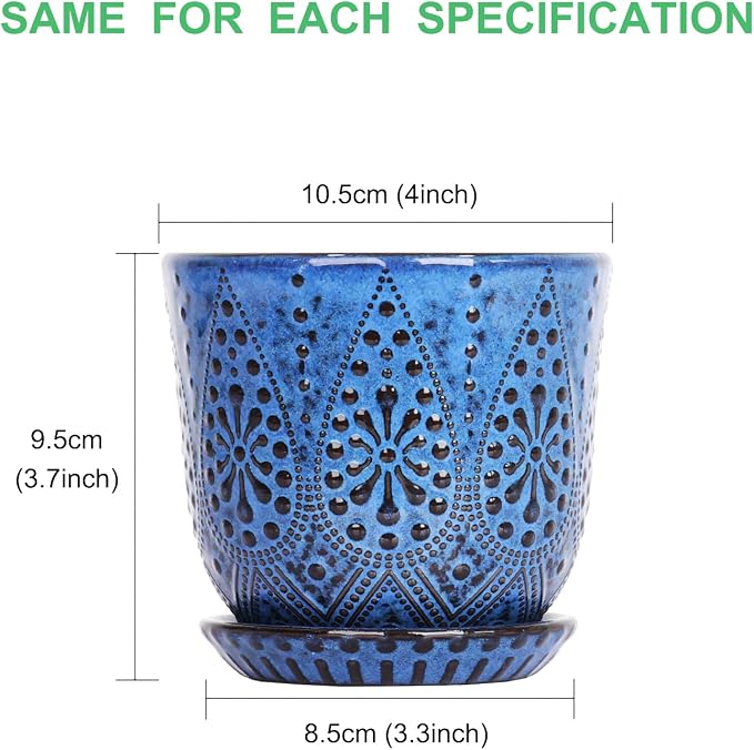 Gepege Ceramic Succulent Pots, 4 Inch Small Plant Pots - Image 2