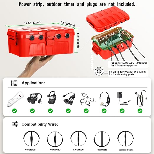 Large Outdoor Electrical Box Waterproof, - Image 2