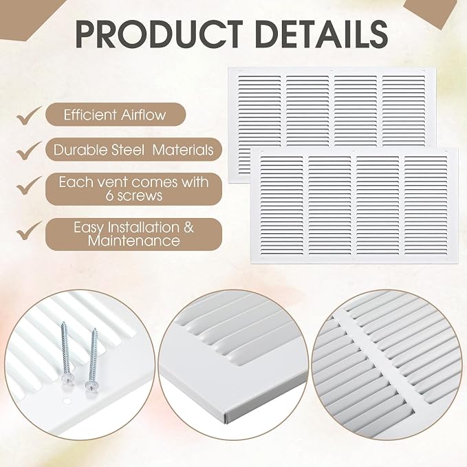 White 2 Pack Ceiling Vent Cover - Image 3