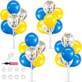 TONIFUL 4 Set Yellow Blue Balloon Stand Balloon Centerpieces by TONIFUL