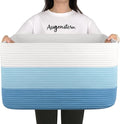 OIAHOMY Blanket Basket Laundry Basket Dog Toy Basket 75L Light Blue | Large by MasterofSpaceOptimization