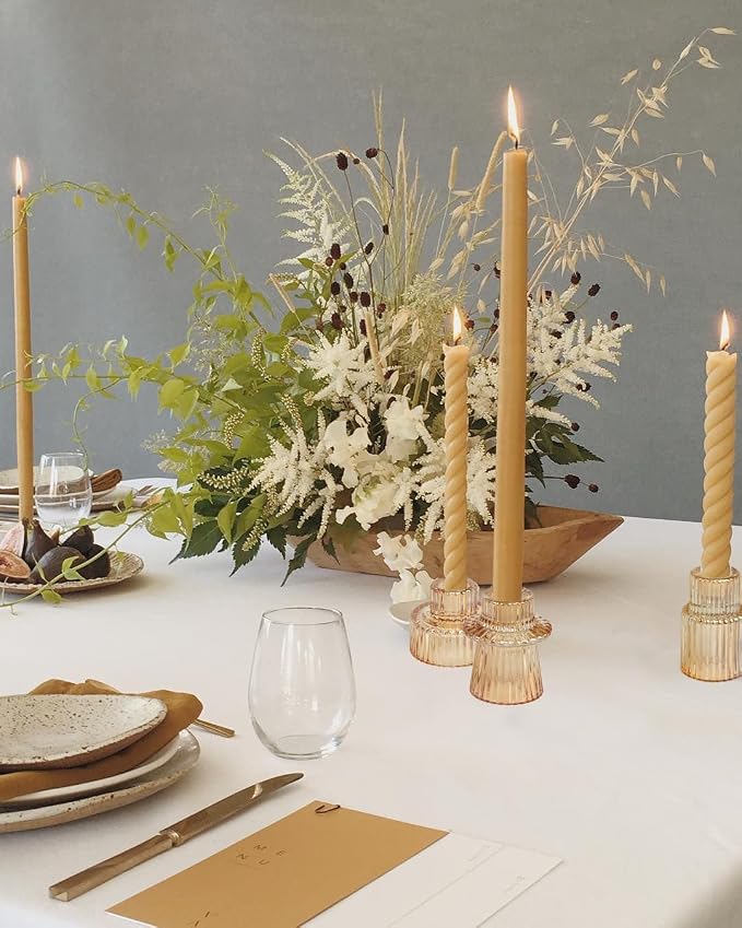 Vixdonos Taper Glass Candlestick Holders Tealight Candle Holders - Image 5